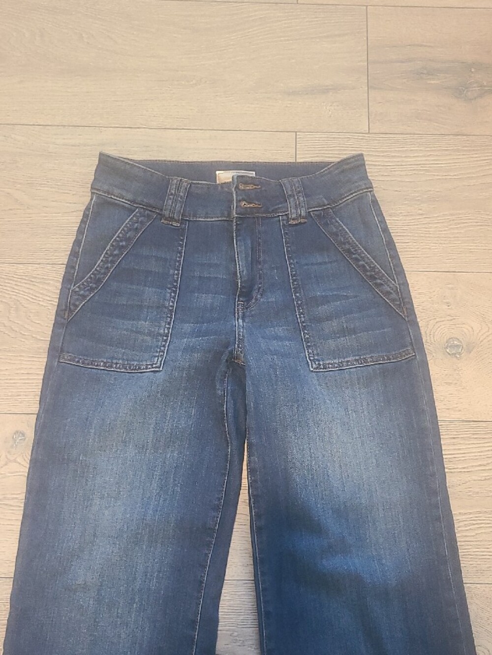 KUT Women's Wide Leg Dark Blue Jeans Size 6-8 - Picture 2 of 8